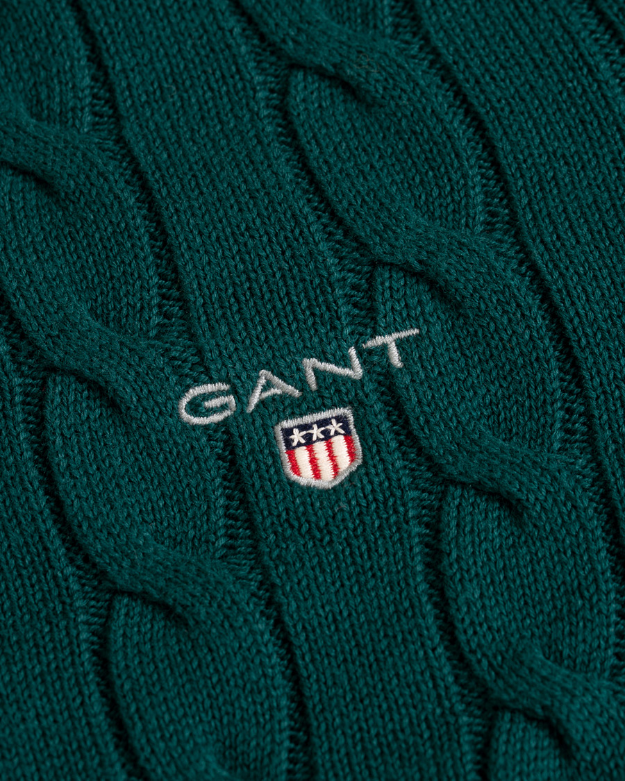 Herr | Tröjor | GANT | Cotton Cable Crew Neck Ponderosa Pine