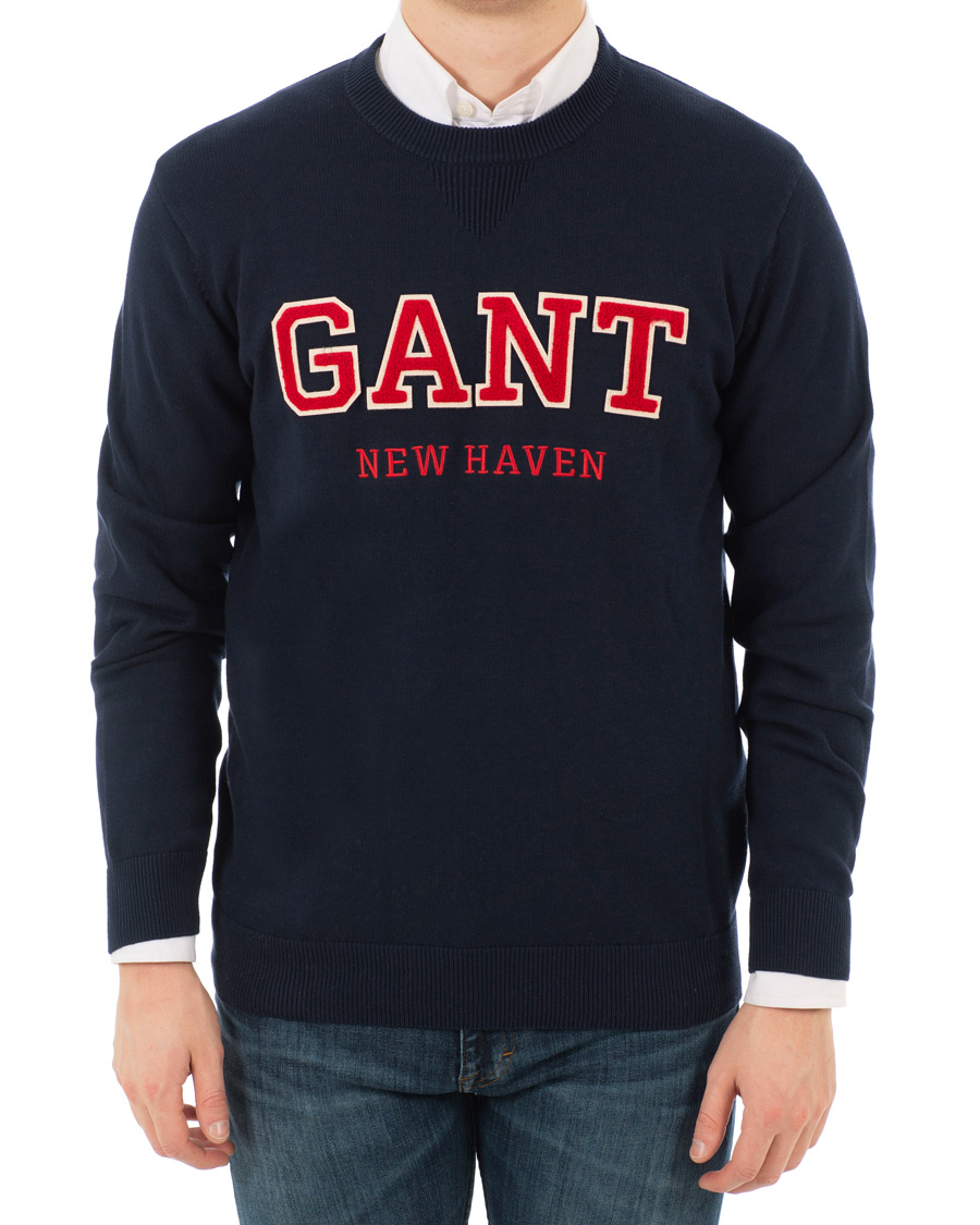 Herr | Tröjor | GANT | Logo Crew Neck Marine