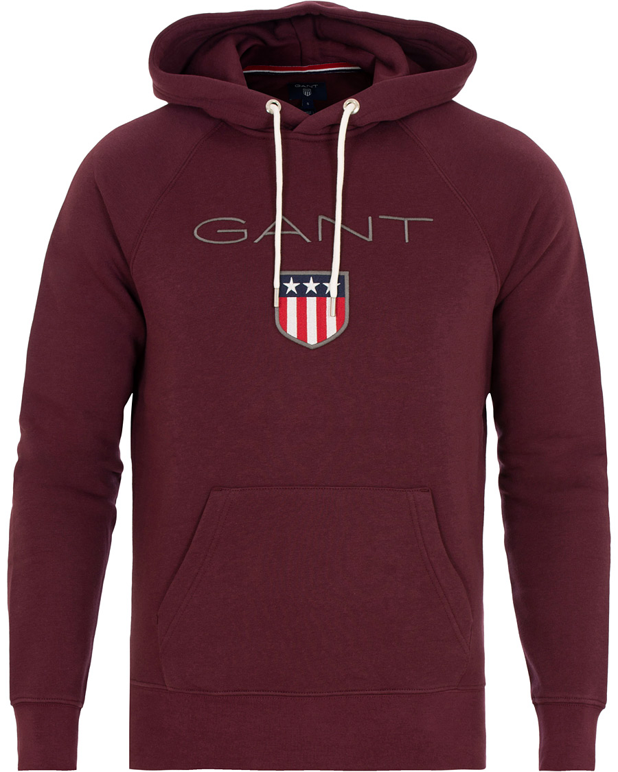 Herr | Tröjor | GANT | Shield Hoodie Purple Fig