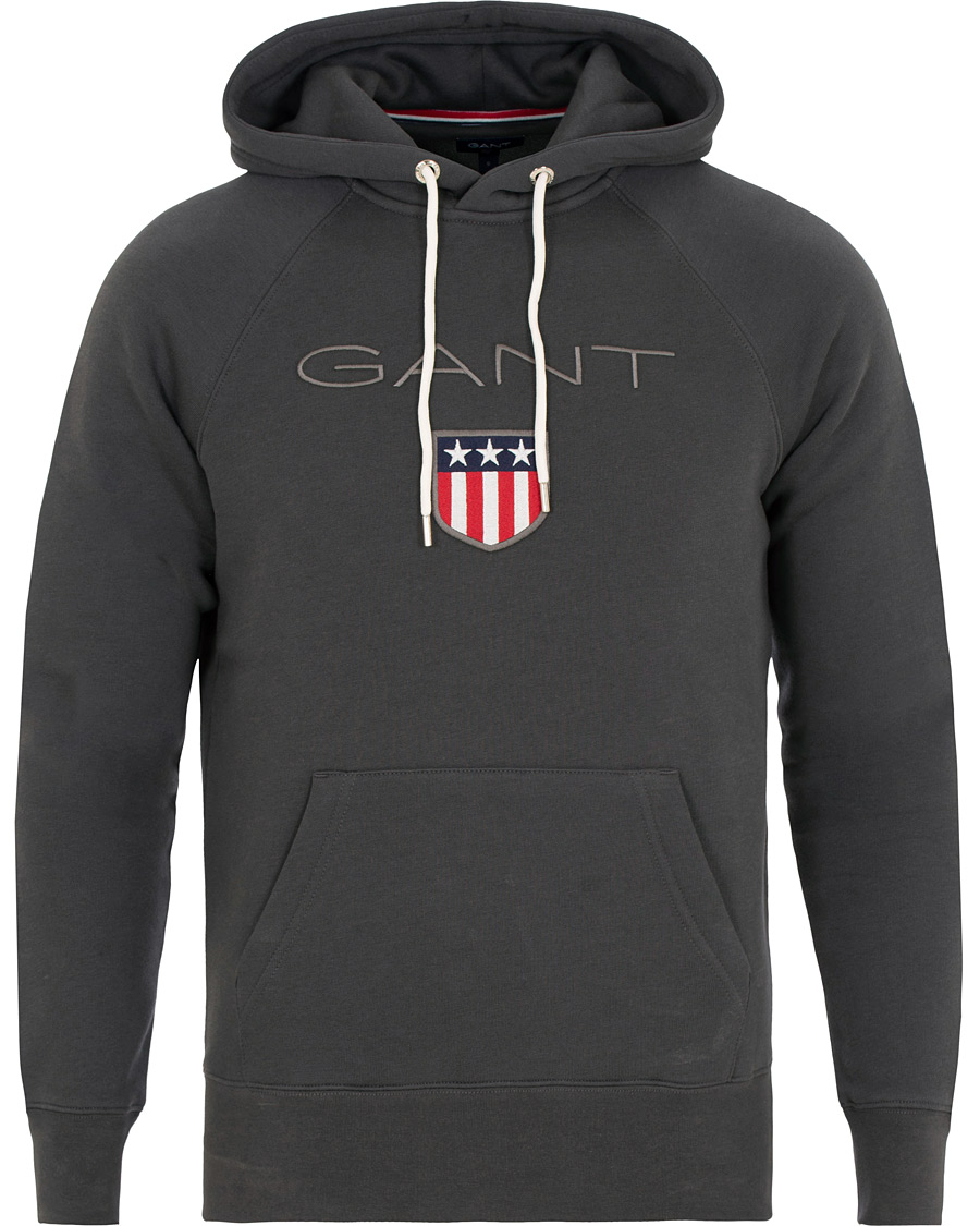 Herr | Tröjor | GANT | Shield Hoodie Dark Grey