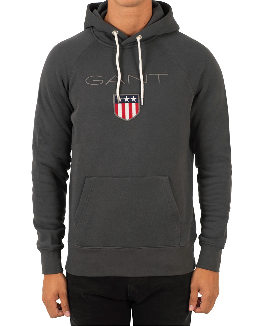 Herr | Tröjor | GANT | Shield Hoodie Dark Grey
