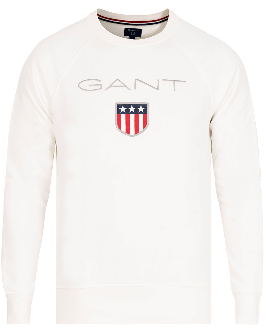 Herr | Tröjor | GANT | Shield Crew Neck Sweatshirts Eggshell