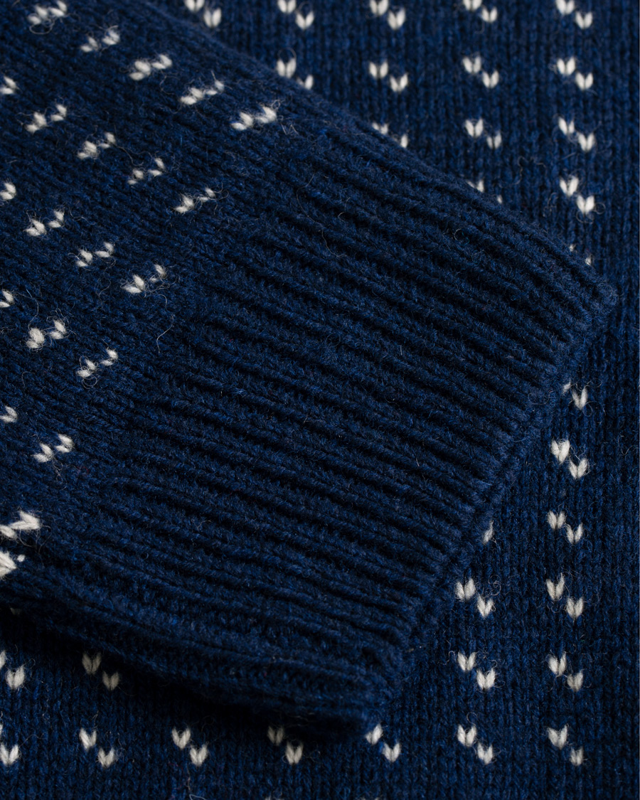 Herr | Tröjor | GANT | Holiday FairIsle Crew Neck Evening Blue