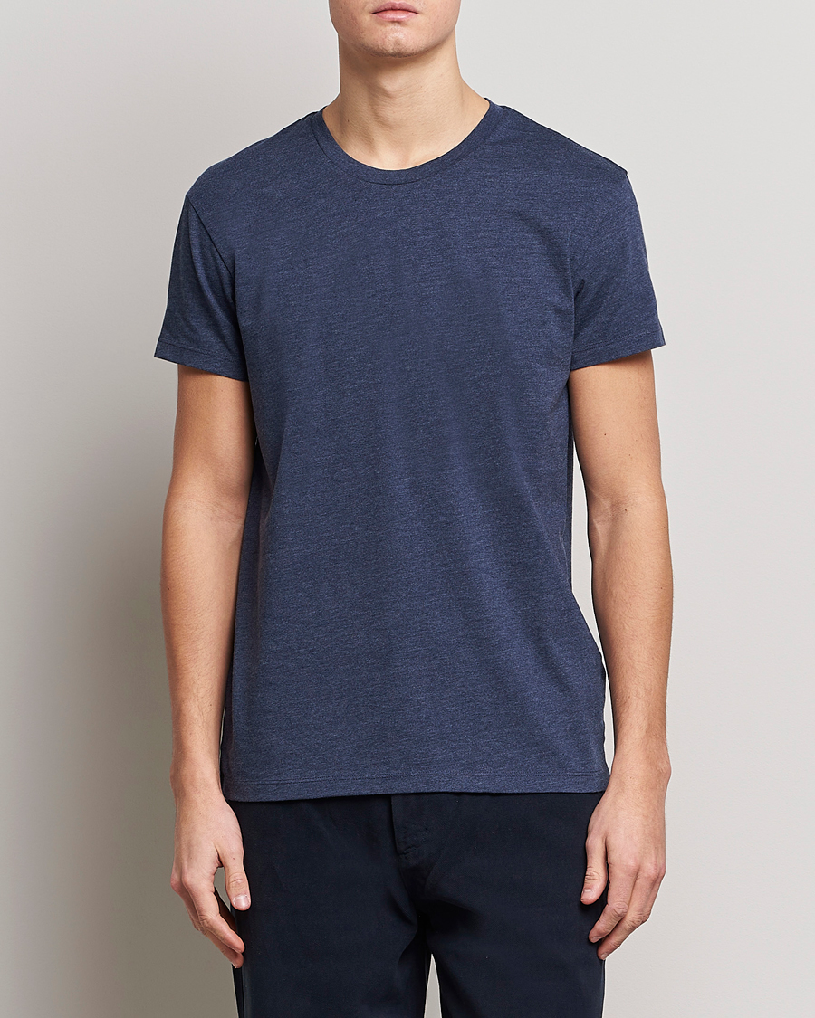 Herr | Contemporary Creators | Samsøe Samsøe | Kronos Crew Neck Tee Blue Iris Melange