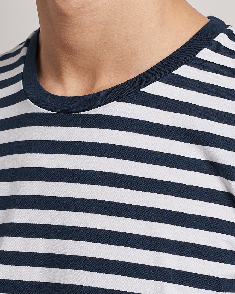 Herr | T-Shirts | Samsøe Samsøe | Samsøe & Samsøe Patrick Crew Neck Tee Sapphire/White Stripe