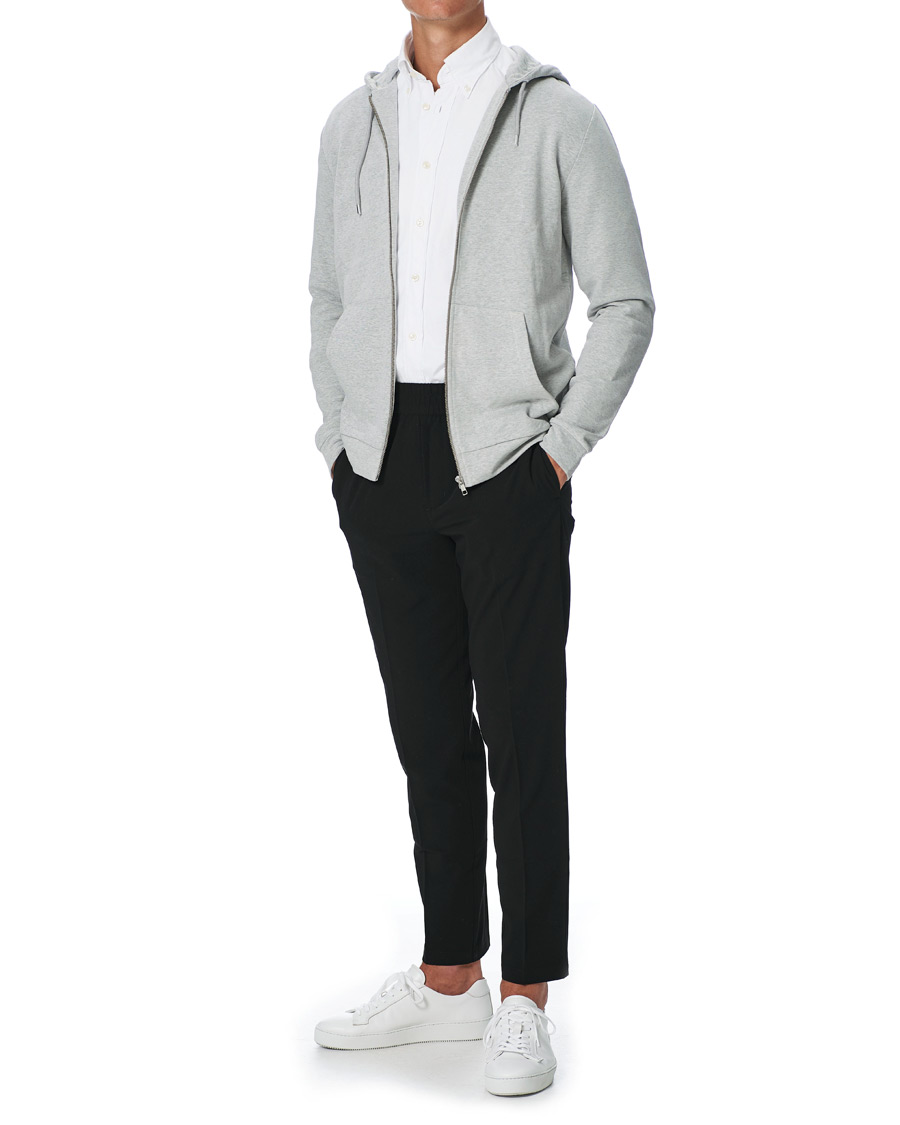 Herr | Tröjor | Samsøe Samsøe | Samsøe & Samsøe Enno Full Zip Hoodie Light Grey Melange