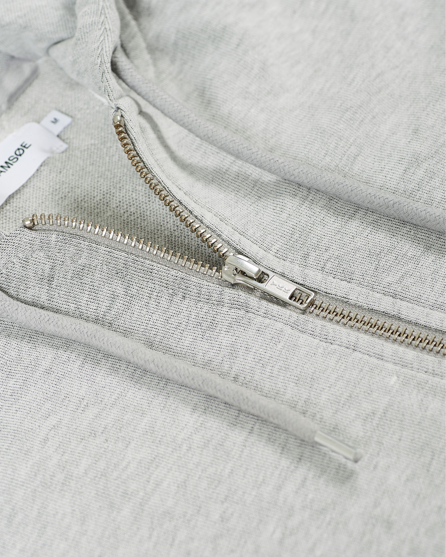 Herr | Tröjor | Samsøe Samsøe | Samsøe & Samsøe Enno Full Zip Hoodie Light Grey Melange