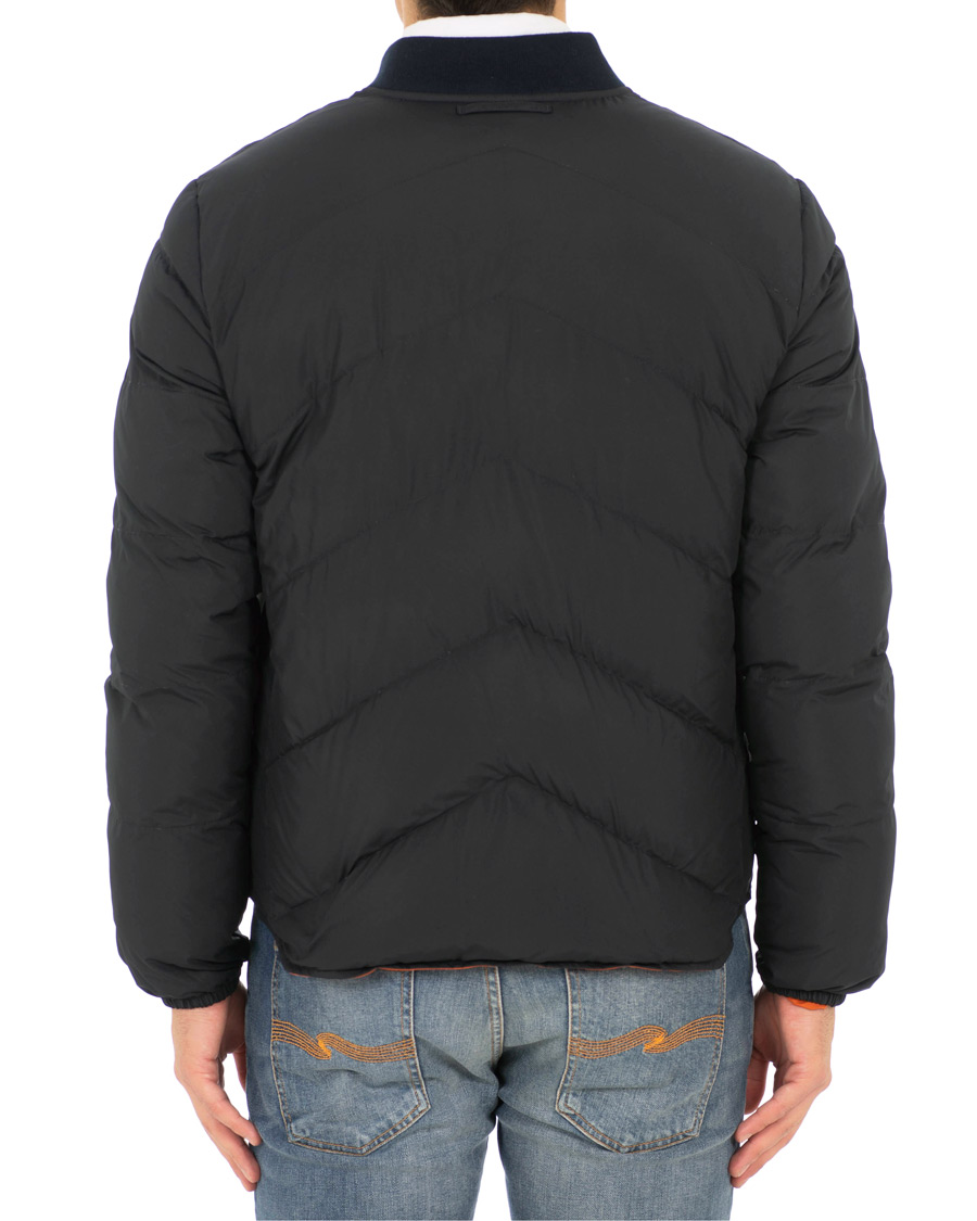 Herr | Jackor | The Workers Club | Reversible Down Filled Bomber Navy/Orange