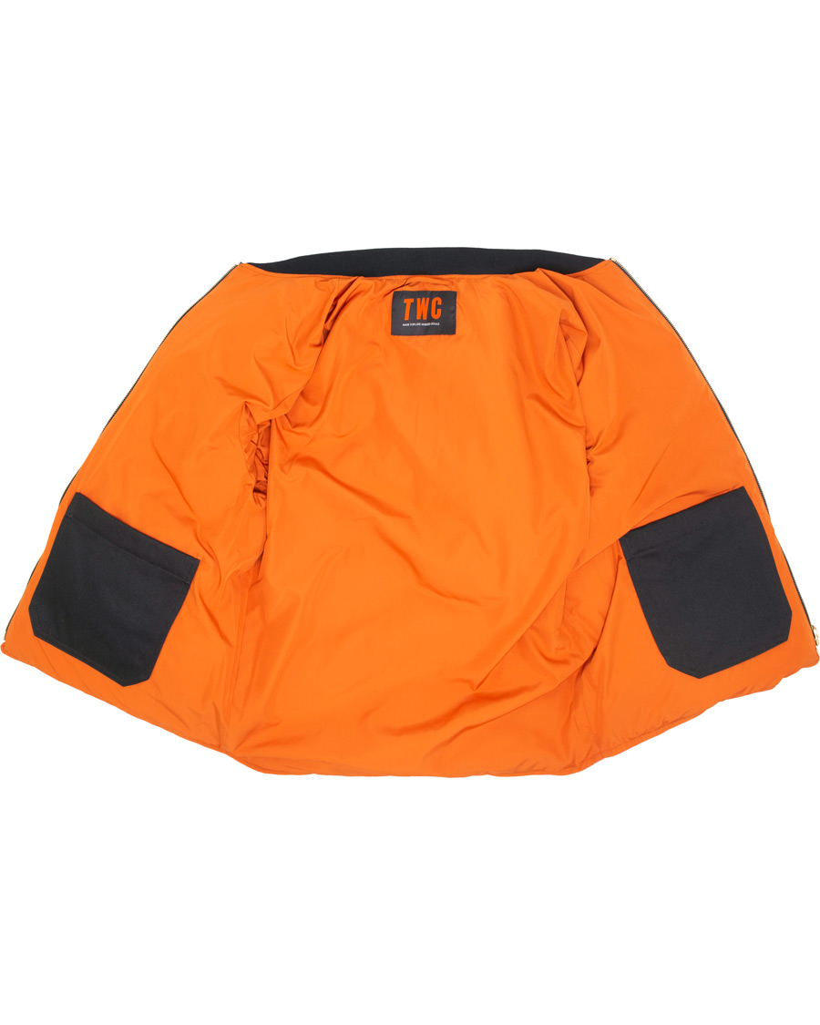 Herr | Jackor | The Workers Club | Reversible Down Filled Bomber Navy/Orange