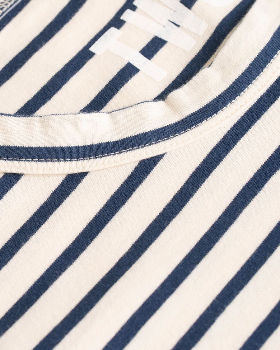 Herr | T-Shirts | The Workers Club | Breton Stripe Sweater White/Navy