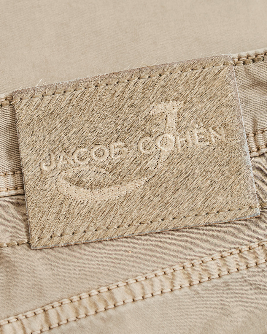 Herr | Byxor | Jacob Cohën | 5-Pocket Gabardine Trousers Beige
