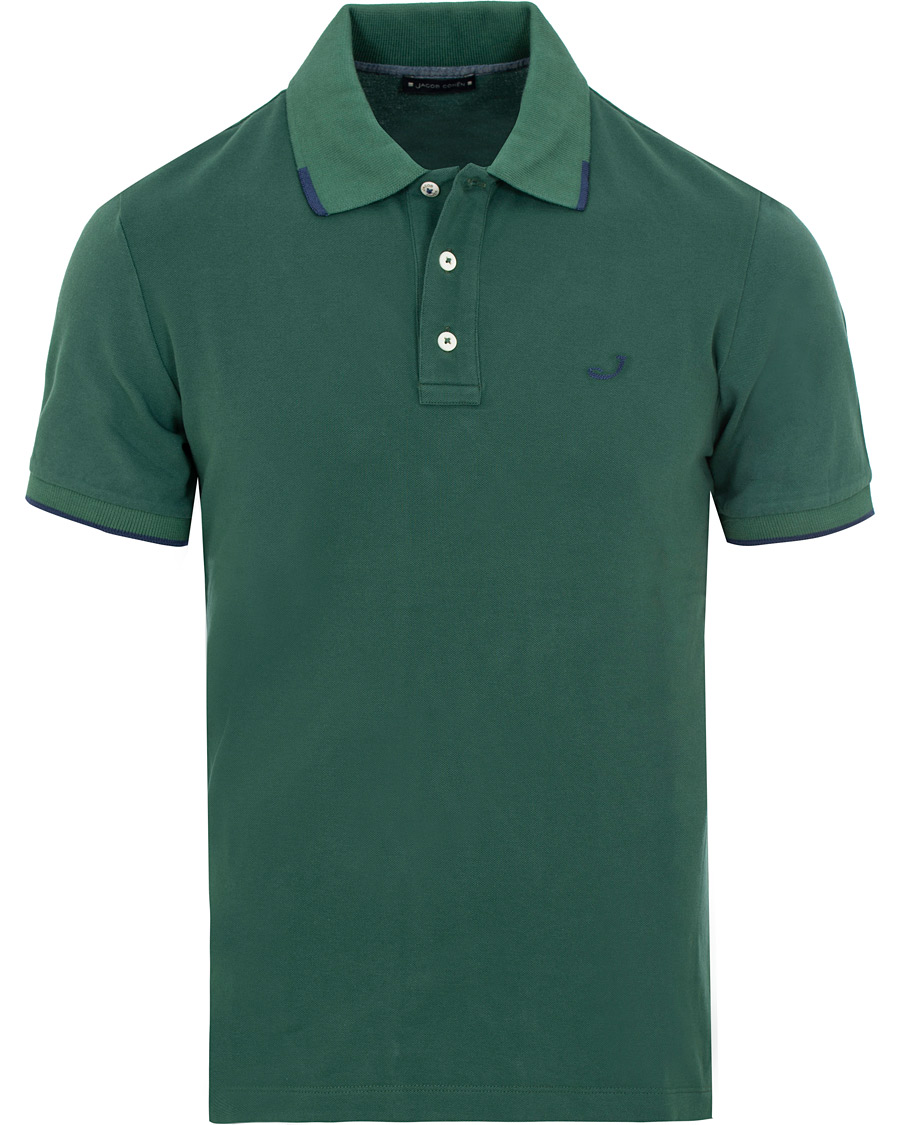 Herr | Pikéer | Jacob Cohën | Cotton Stretch Polo Green
