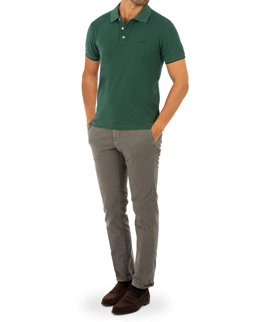Herr | Pikéer | Jacob Cohën | Cotton Stretch Polo Green