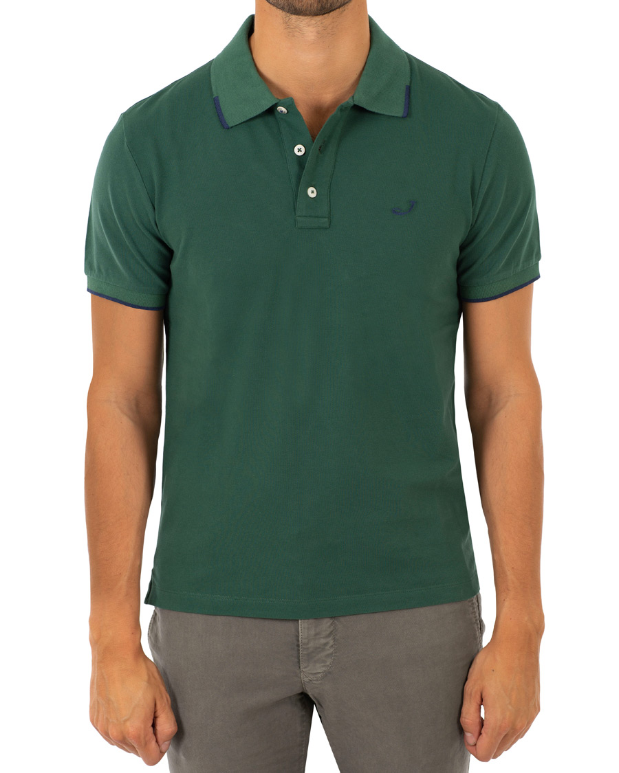 Herr | Pikéer | Jacob Cohën | Cotton Stretch Polo Green