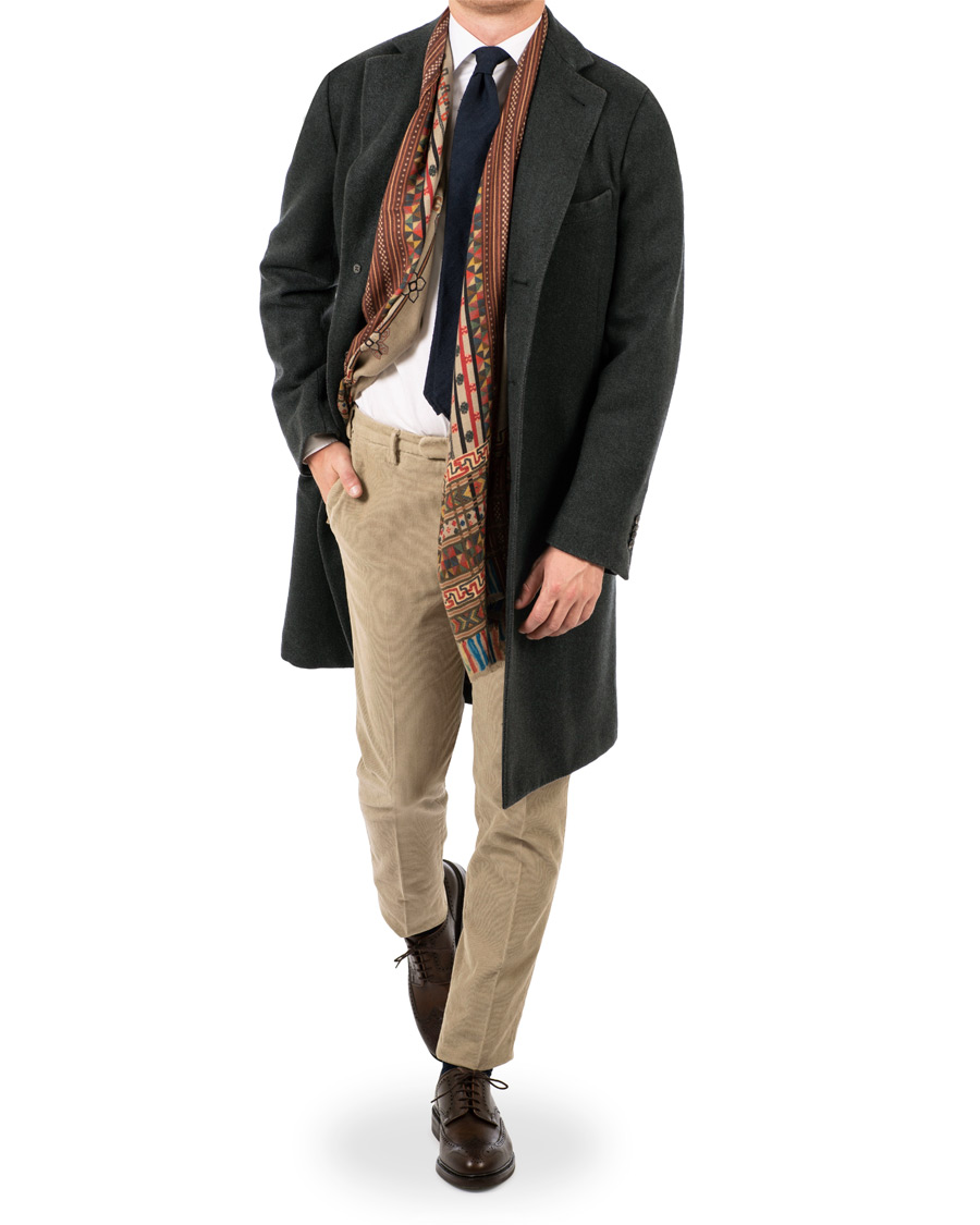 Herr | Jackor | Boglioli | K Jacket Garment Dyed Wool Cashmere Coat Green