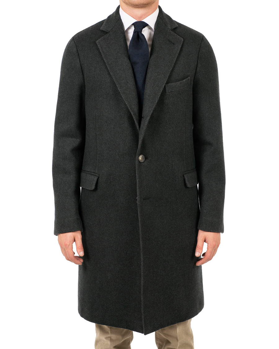 Herr | Jackor | Boglioli | K Jacket Garment Dyed Wool Cashmere Coat Green