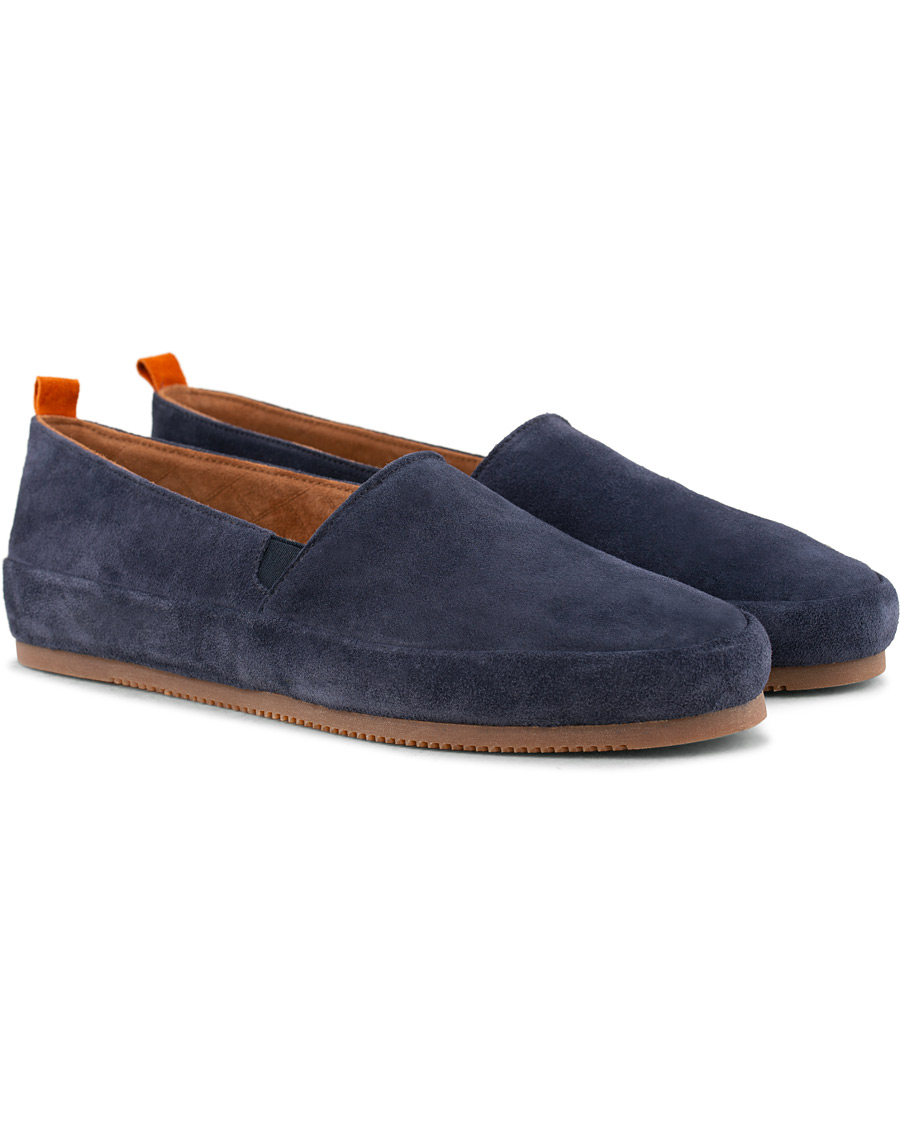 Herr | MULO Shearling Lined Slipper Navy Suede | MULO | Shearling Lined Slipper Navy Suede