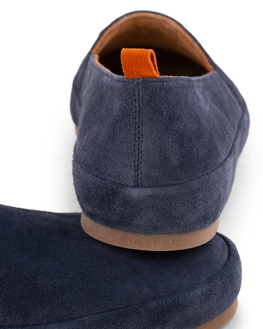 Herr | MULO Shearling Lined Slipper Navy Suede | MULO | Shearling Lined Slipper Navy Suede