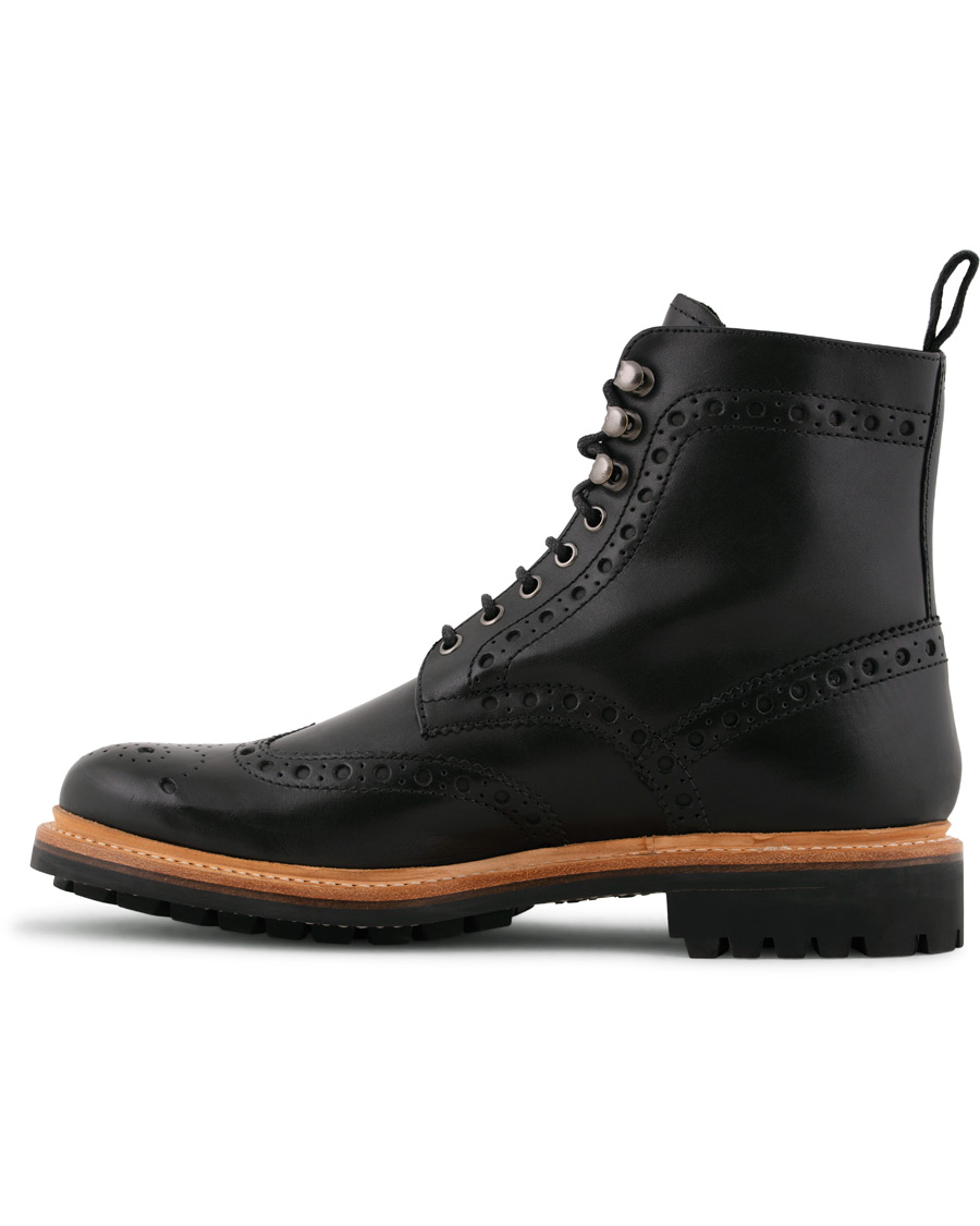 Herr | Grenson Fred Commando Boot Black Calf | Grenson | Fred Commando Boot Black Calf
