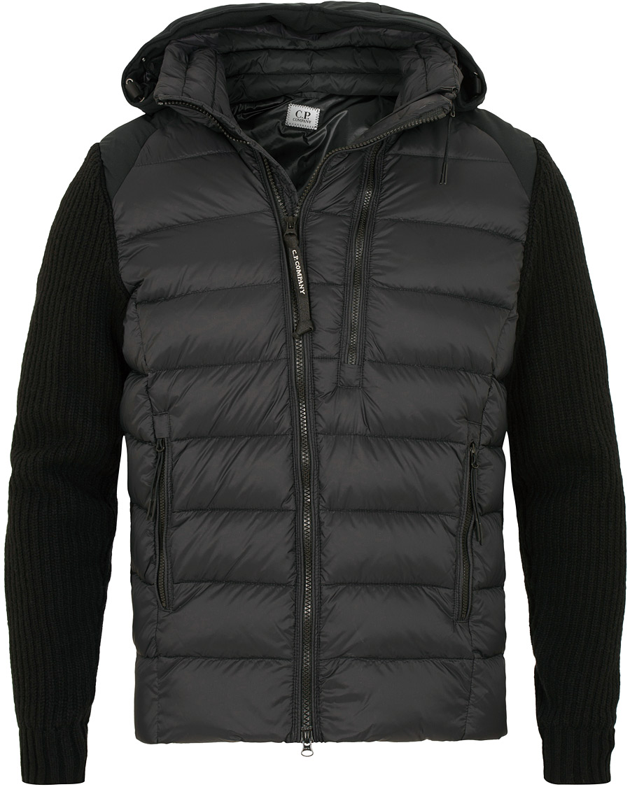 Herr | Jackor | C.P. Company | Knitted Hybrid Jacket Black