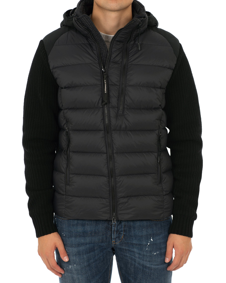 Herr | Jackor | C.P. Company | Knitted Hybrid Jacket Black
