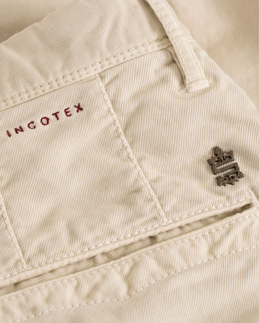 Herr | Byxor | Incotex | Slim Fit Garment Dyed Washed Slacks Kit