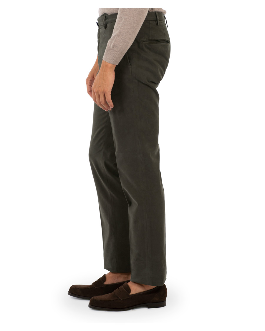 Herr | Byxor | Incotex | Slim Fit Comfort Chino Forest Green