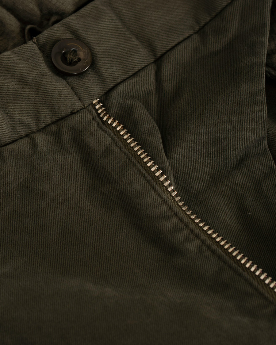 Herr | Byxor | Incotex | Slim Fit Comfort Chino Forest Green