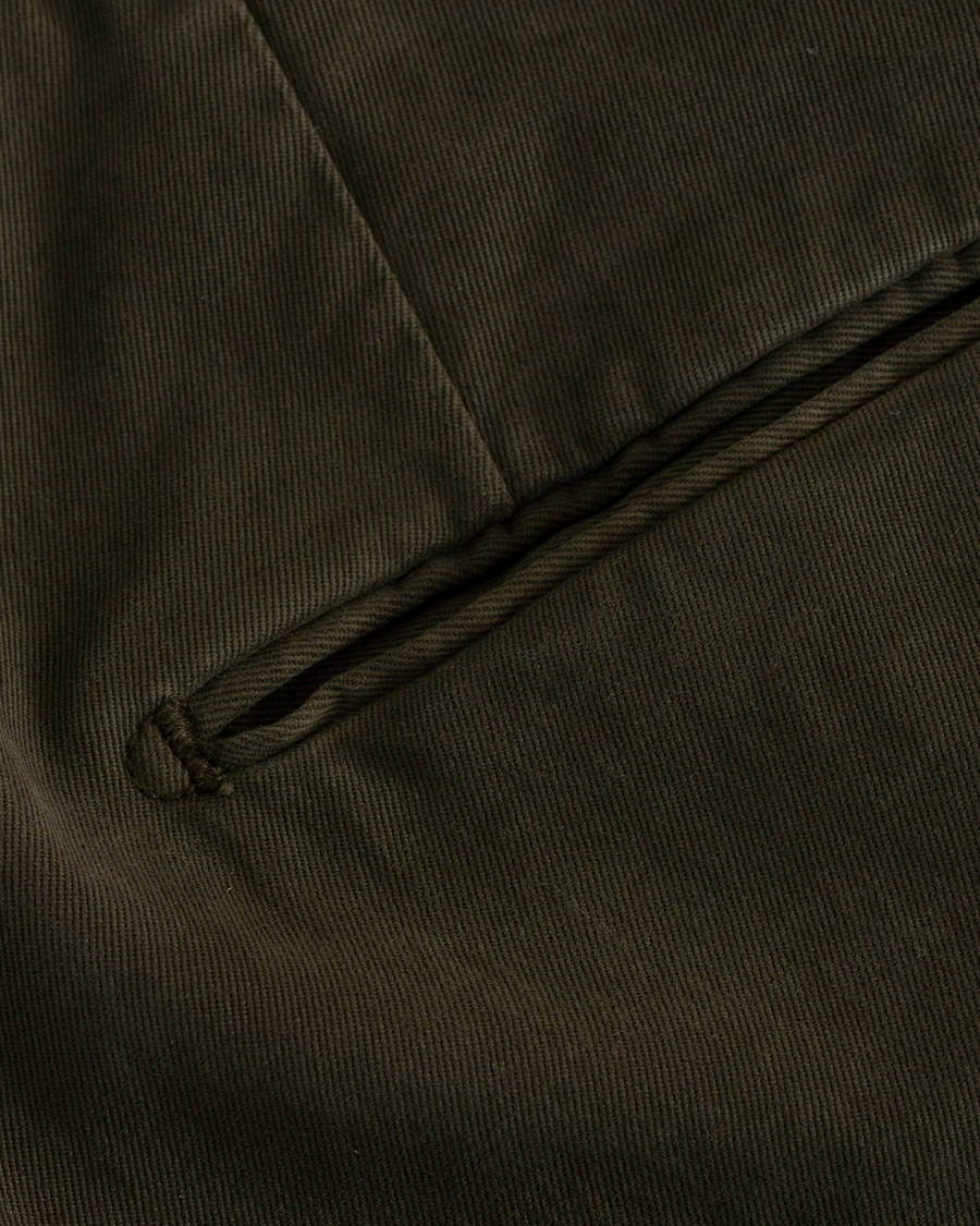 Herr | Byxor | Incotex | Slim Fit Comfort Chino Forest Green