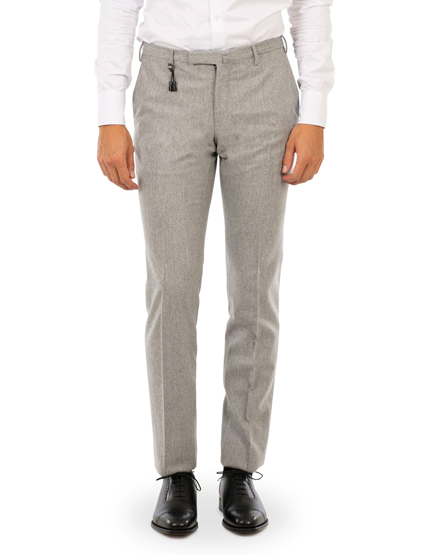 Herr | Byxor | Incotex | Super 100's Flannel Trousers Light Grey