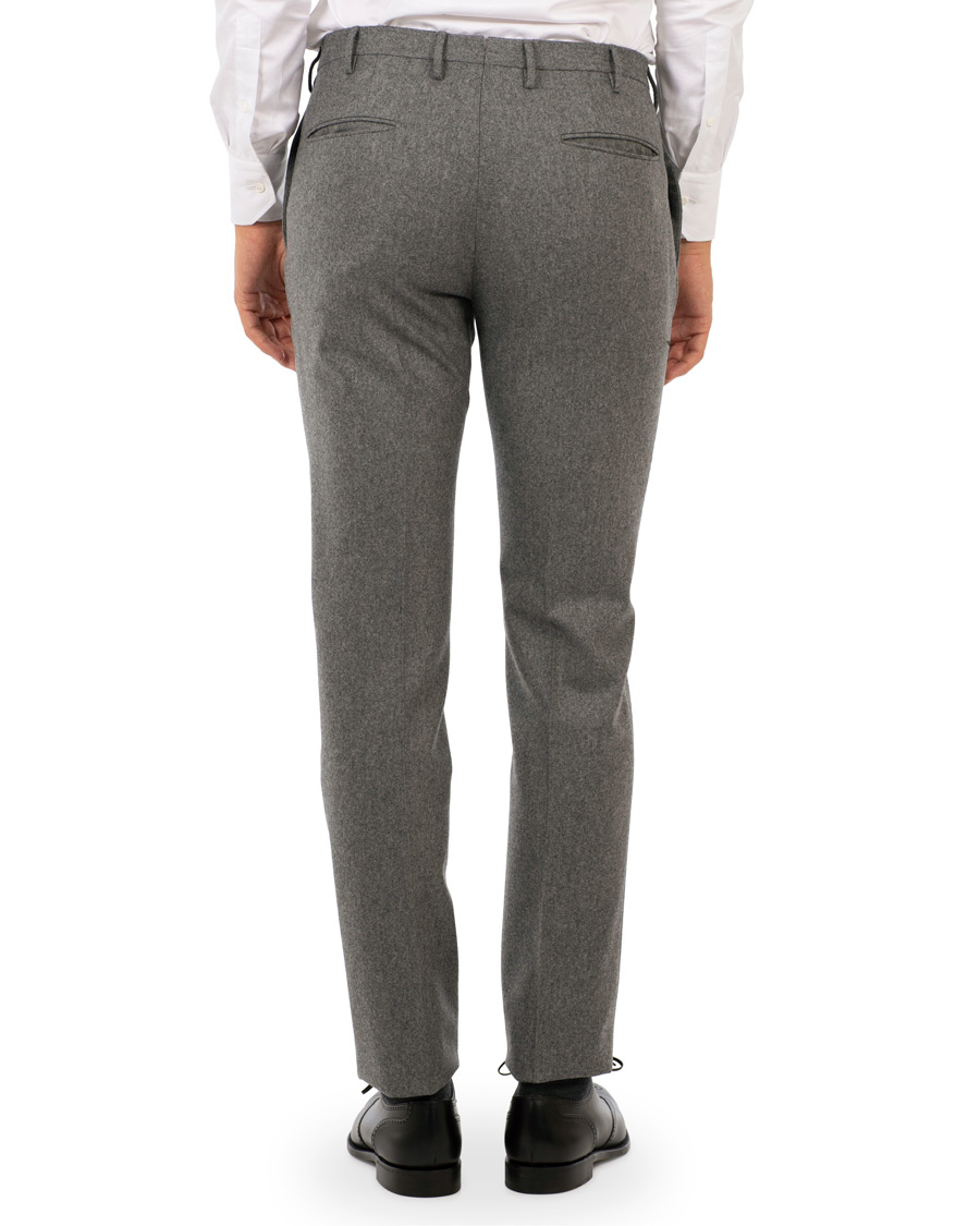 Herr | Byxor | Incotex | Super 100's Flannel Trousers Medium Grey