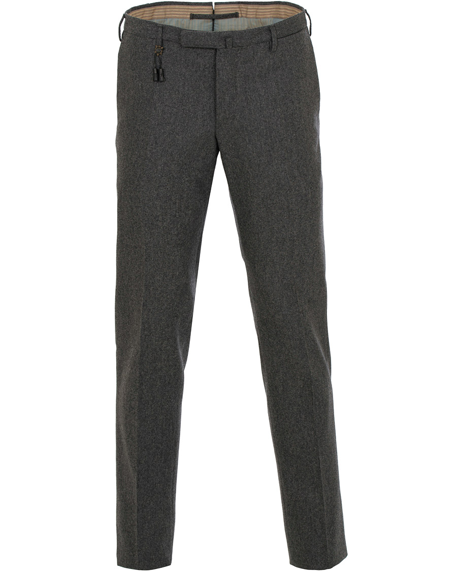 Herr | Byxor | Incotex | Super 100's Flannel Trousers Charcoal