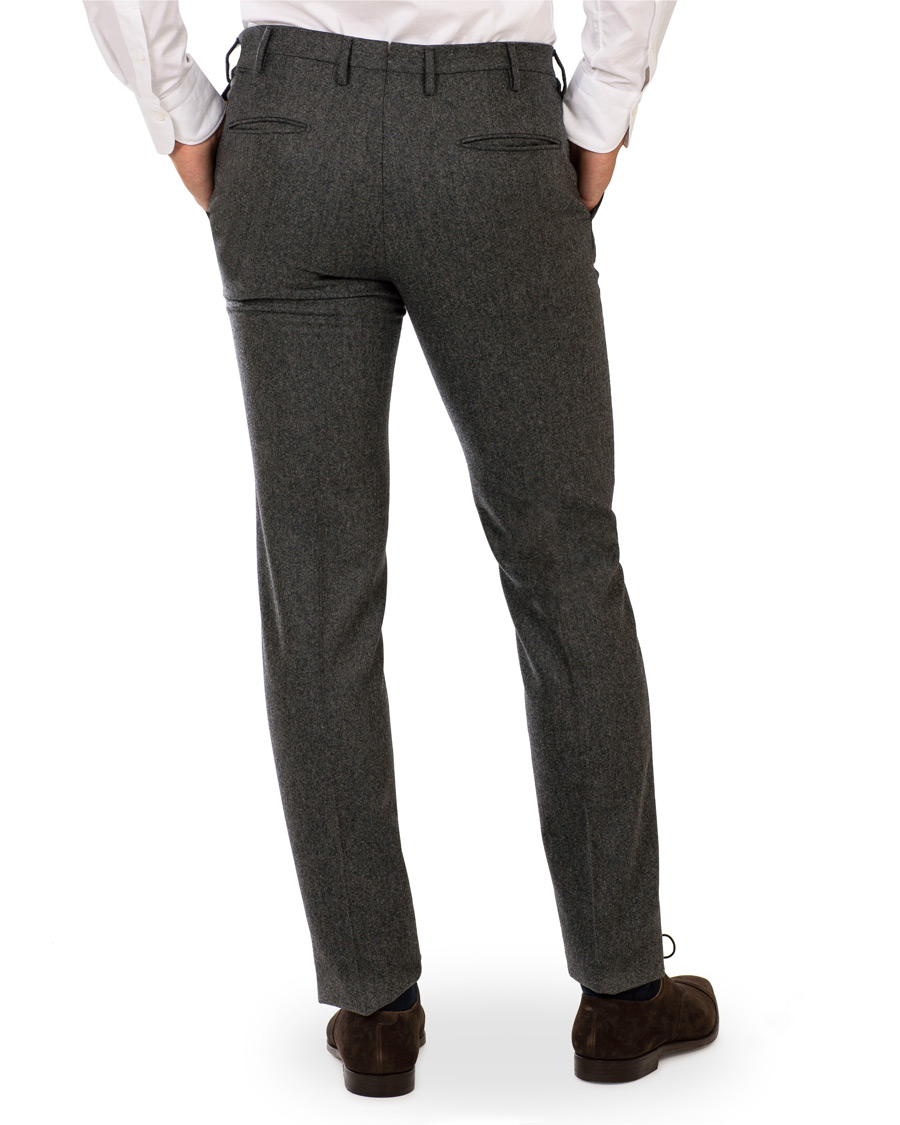 Herr | Byxor | Incotex | Super 100's Flannel Trousers Charcoal