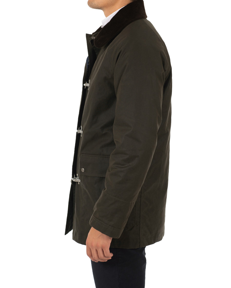 Herr | Jackor | Fay | Four Hook Luxury Oilskin Jacket Dark Green