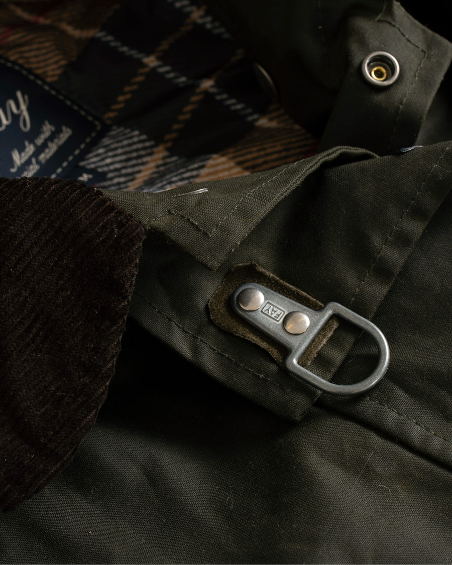 Herr | Jackor | Fay | Four Hook Luxury Oilskin Jacket Dark Green