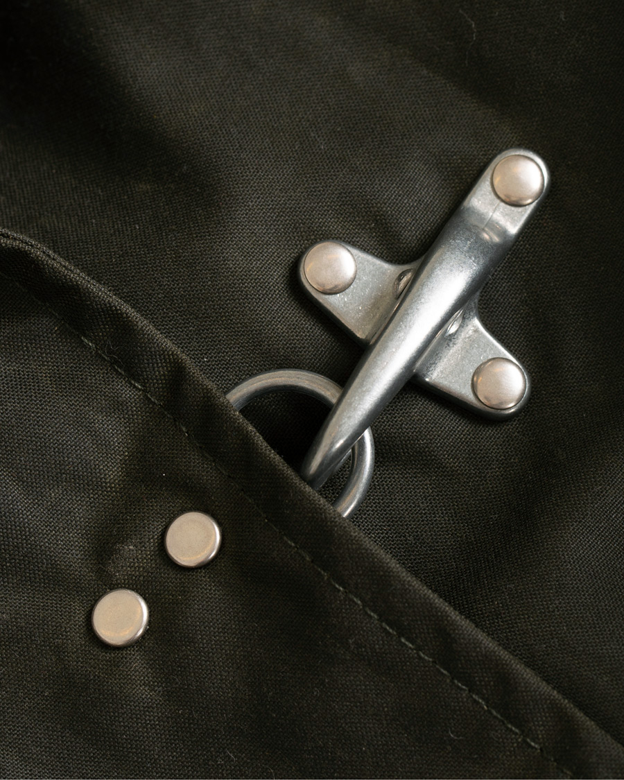 Herr | Jackor | Fay | Four Hook Luxury Oilskin Jacket Dark Green