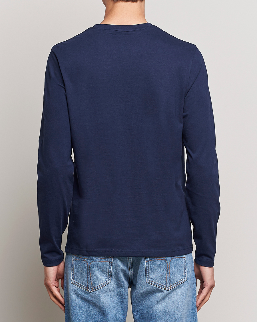 Herr | T-Shirts | Lyle & Scott | Long Sleeve Crew Neck T-Shirt Navy