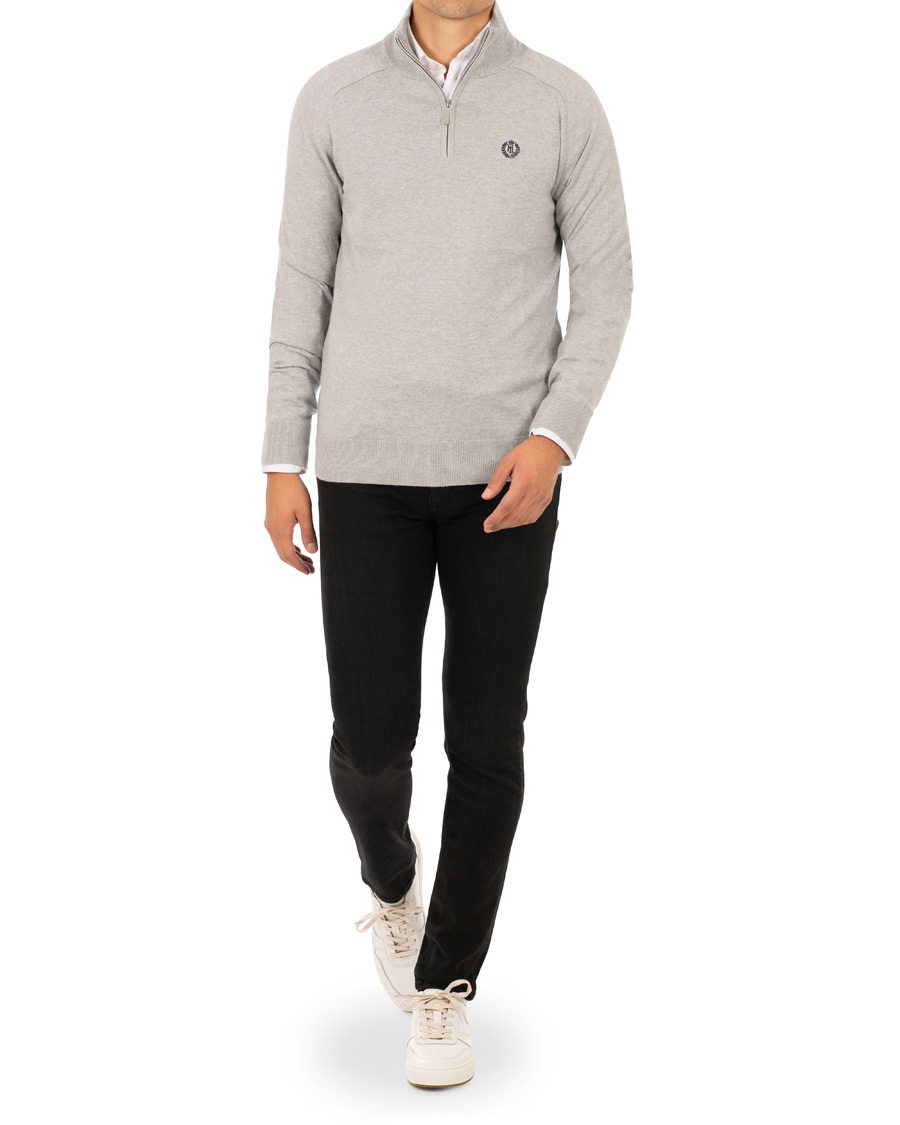 Herr | Tröjor | Henri-Lloyd | Henri Lloyd Miller Regular Half Zip Grey Marl