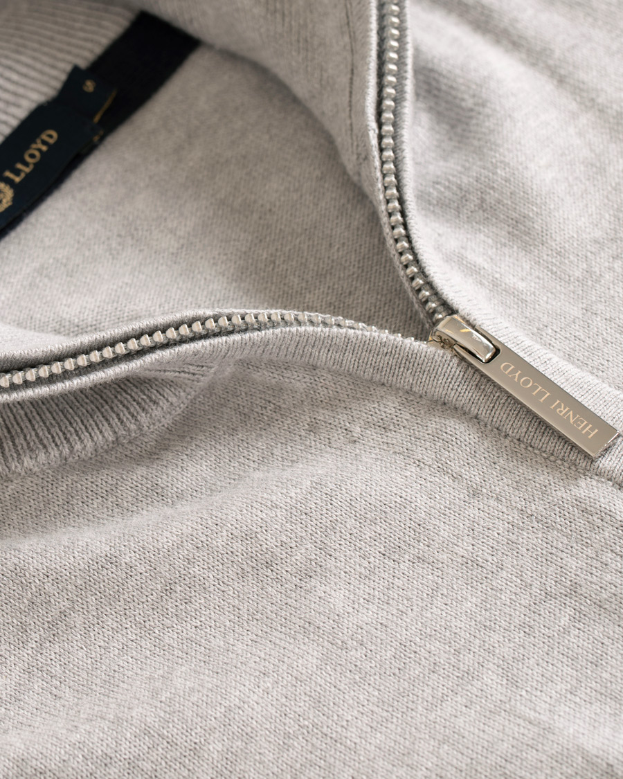 Herr | Tröjor | Henri-Lloyd | Henri Lloyd Miller Regular Half Zip Grey Marl