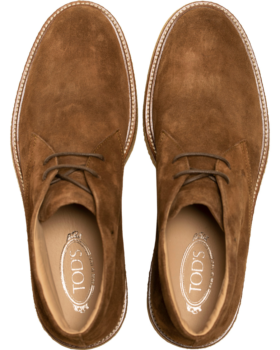 Herr | Tod's Crepe Sole Chukka Boot Medium Brown Suede | Tod's | Crepe Sole Chukka Boot Medium Brown Suede
