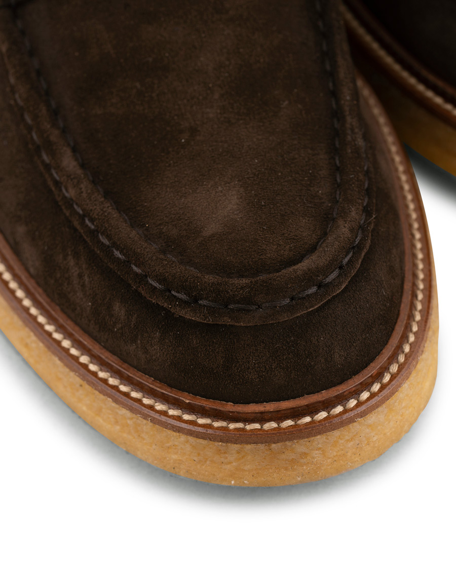 Herr | Tod's Crepe Sole Moccasino Loafer Dark Brown Suede | Tod's | Crepe Sole Moccasino Loafer Dark Brown Suede
