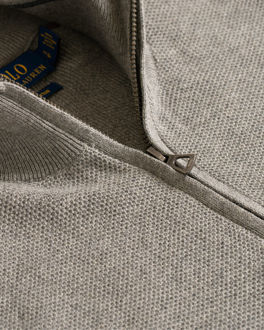 Herr | Tröjor | Polo Ralph Lauren | Texture Half Zip Fawn Grey Heather