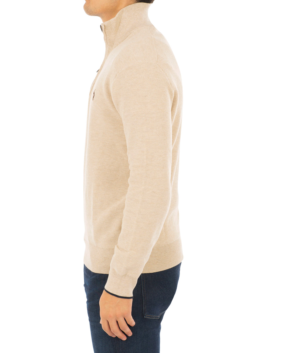 Herr | Tröjor | Polo Ralph Lauren | Texture Half Zip Oatmeal Heather