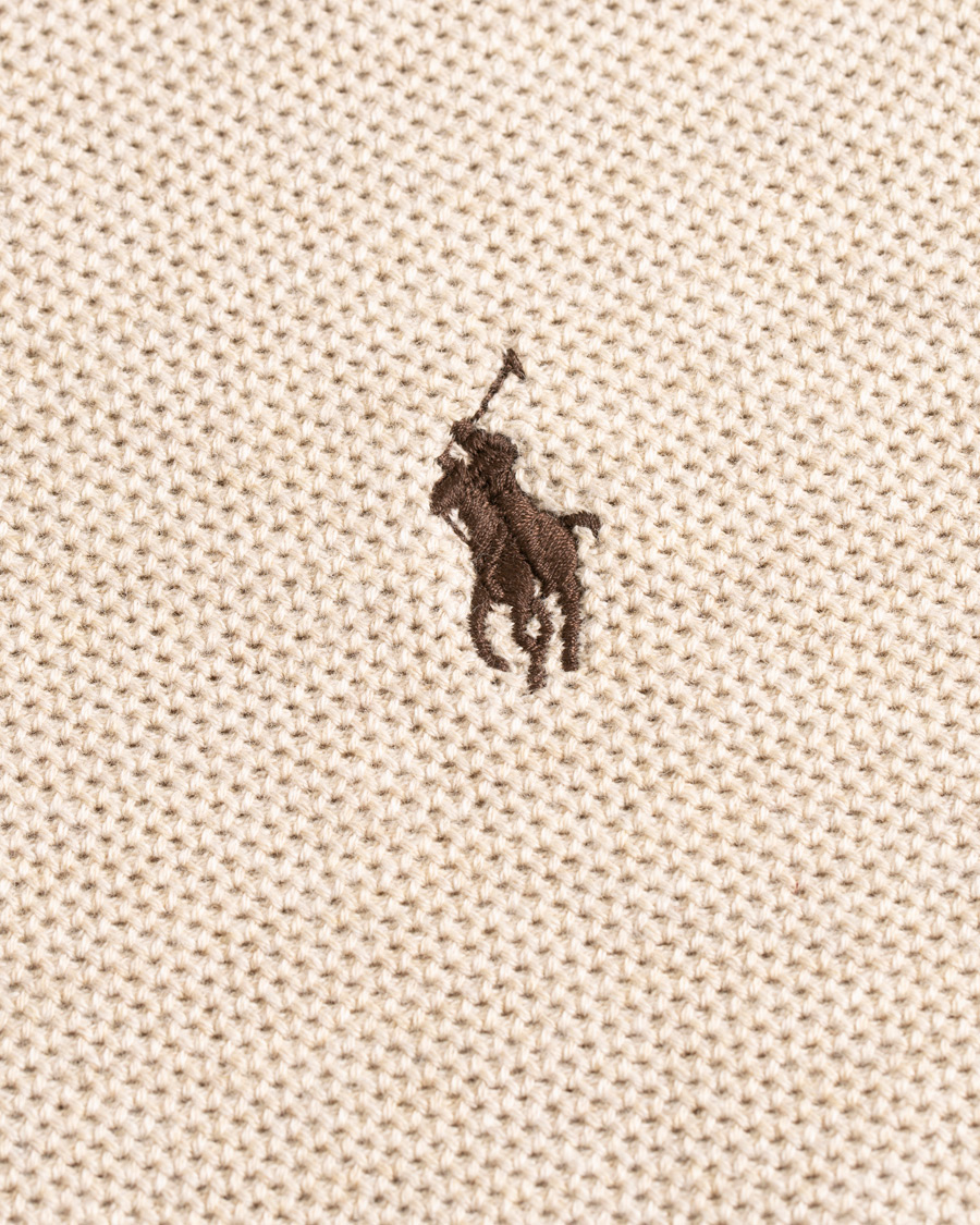 Herr | Tröjor | Polo Ralph Lauren | Texture Half Zip Oatmeal Heather