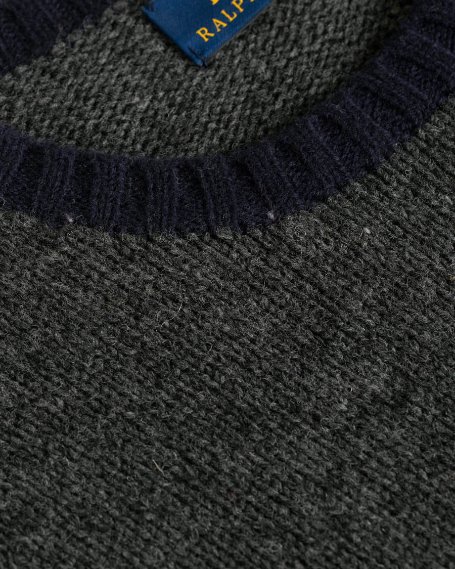 Herr | Tröjor | Polo Ralph Lauren | Wool Knitted Bear Crew Neck Grey Heather
