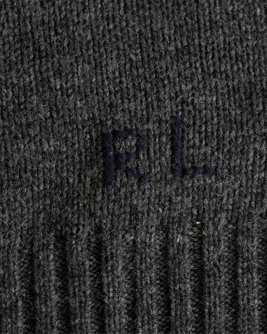 Herr | Tröjor | Polo Ralph Lauren | Wool Knitted Bear Crew Neck Grey Heather