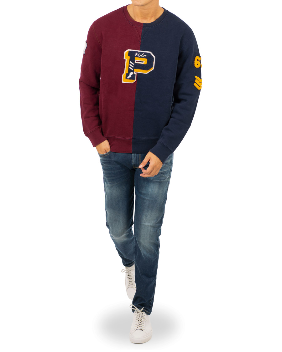 Herr | Tröjor | Polo Ralph Lauren | Teddy P Crew Neck Sweatshirt Cruise Navy/Classic Wine