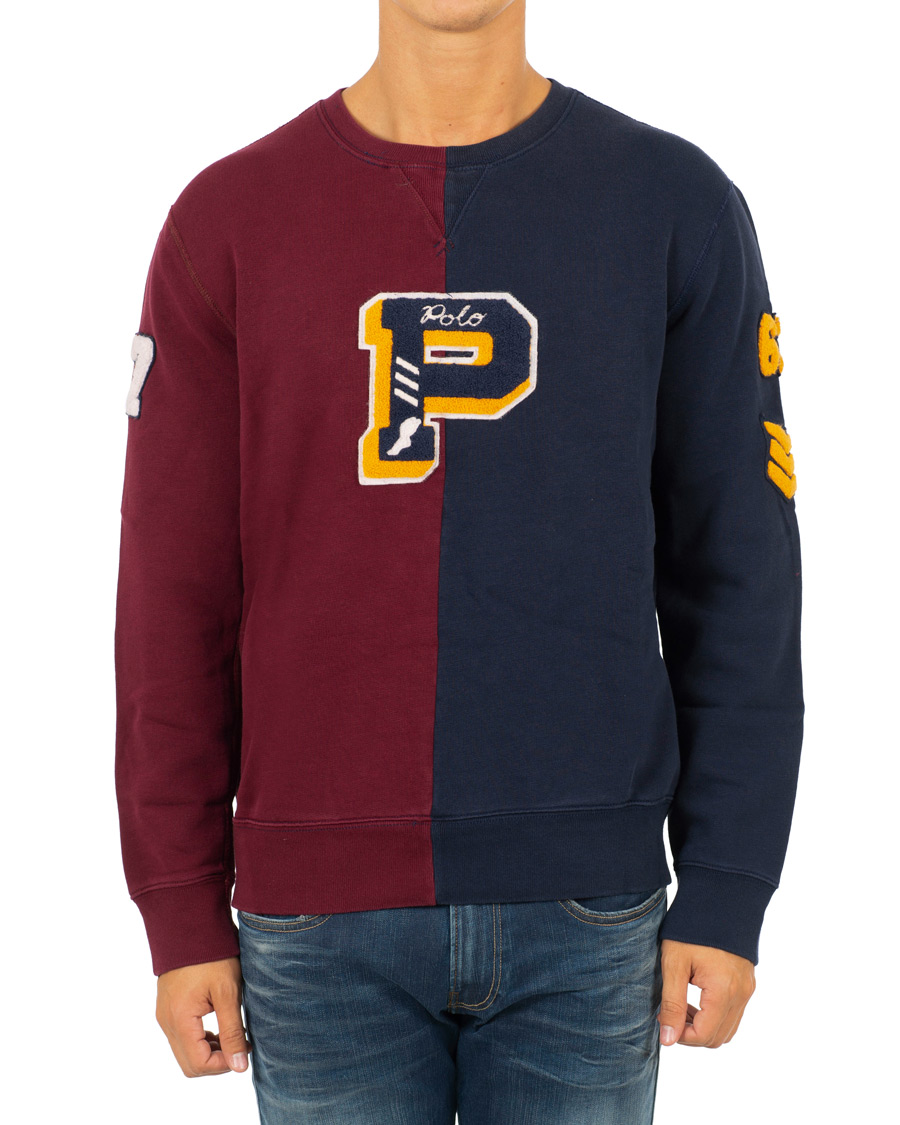 Herr | Tröjor | Polo Ralph Lauren | Teddy P Crew Neck Sweatshirt Cruise Navy/Classic Wine