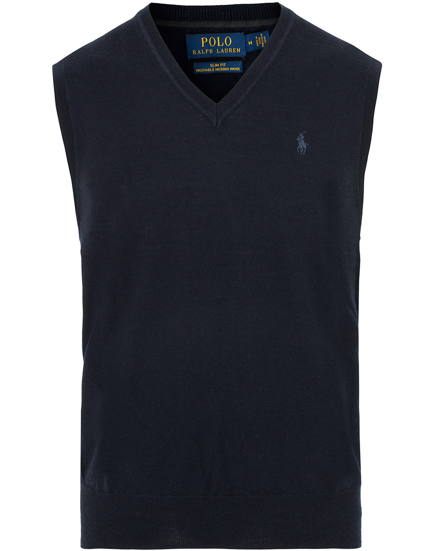 Herr | Tröjor | Polo Ralph Lauren | Merino Vest Hunter Navy