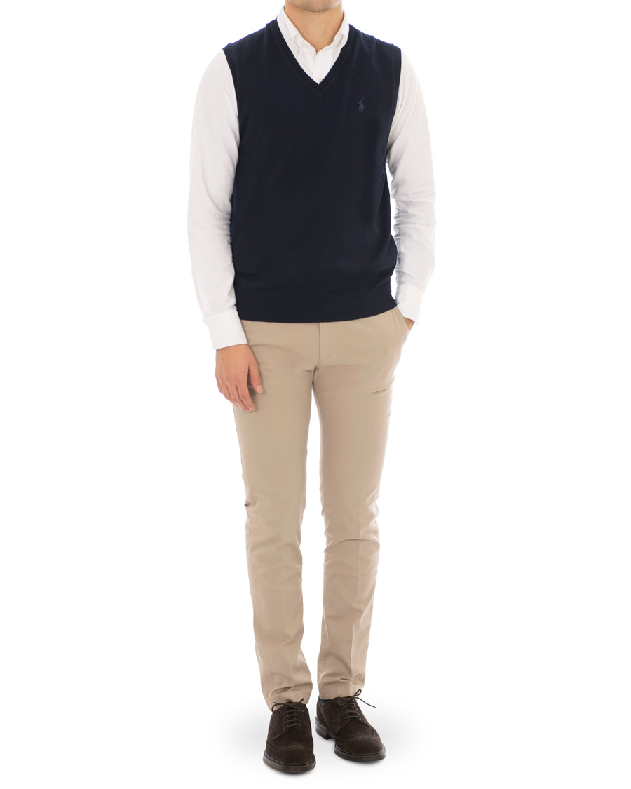 Herr | Tröjor | Polo Ralph Lauren | Merino Vest Hunter Navy